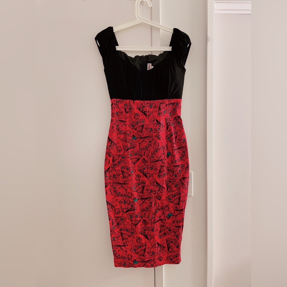 Pinup Girl Clothing Dixiefried Spanish Fan Dress